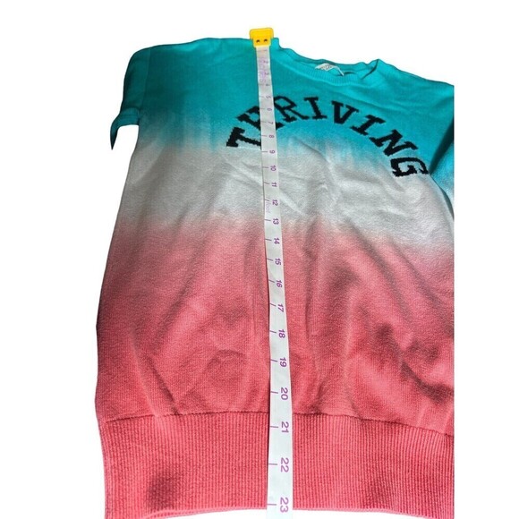 ABERCROMBIE Kids Girls Tie Dye THRIVING Logo Hoodie Sweatshirt Sz 13/14 - Picture 8 of 8